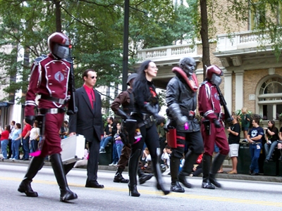 2 Cobra Guards, Unknown, the Baroness, and Destro
